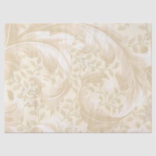 Empfindlicher beige Acanthus verlässt Seidenpapier