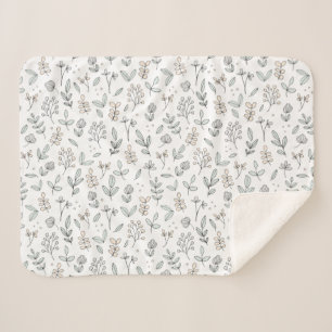 Empfindliches Blumenbaby Sherpadecke