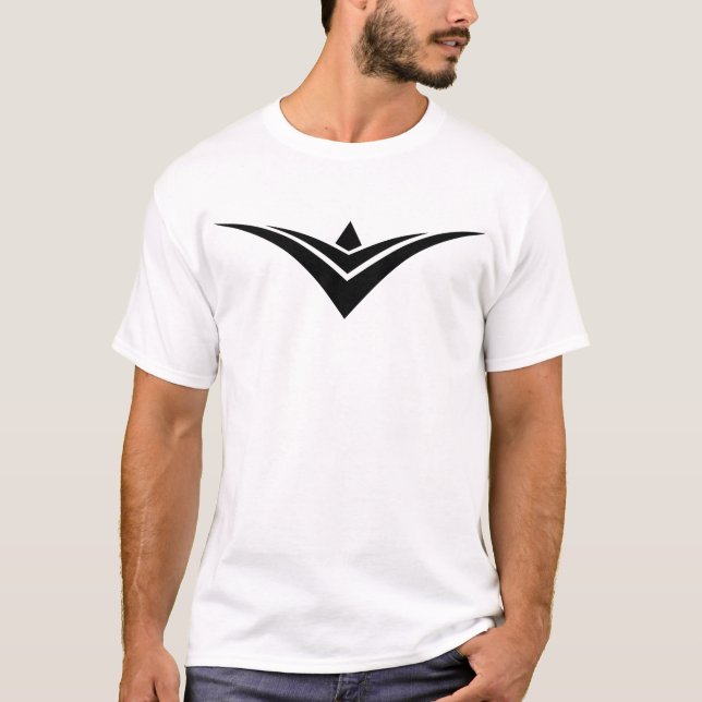 Empfindungs-weiße große Logo-Front T-Shirt (Vorderseite)