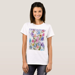EMPFOHLENE WASSERFARBE-BLUME T-Shirt