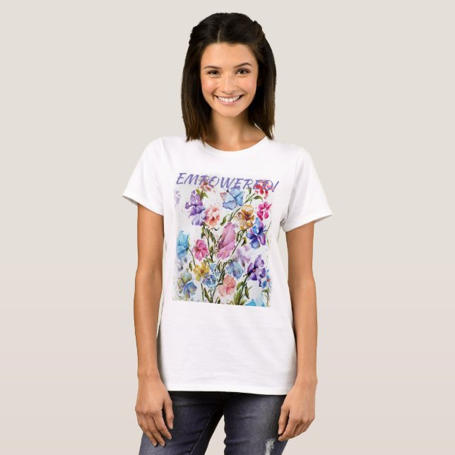 EMPFOHLENE WASSERFARBE-BLUME T-Shirt (Vorne ganz)