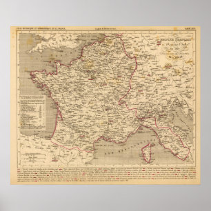 Empire Francais et Royaume d'Italie en 1809 Poster