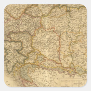 Empire Maps Quadratischer Aufkleber