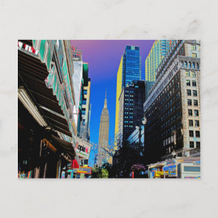 Empire Sate Gebäude vom 42. St New York Poster Postkarte