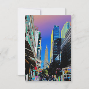 Empire Sate Gebäude vom 42. St New York Poster RSVP Karte