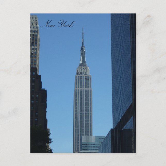 Empire State Blue Postkarte (Vorderseite)