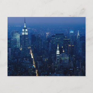 Empire State Building bei Nacht Postkarte