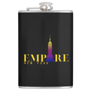 Empire State Building-New York-Vibrantes Gold Flachmann