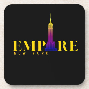 Empire State Building-New York-Vibrantes Gold Getränkeuntersetzer