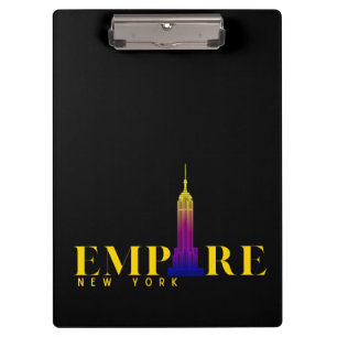 Empire State Building-New York-Vibrantes Gold Klemmbrett