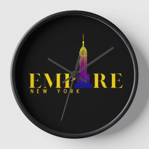 Empire State Building-New York-Vibrantes Gold Uhr
