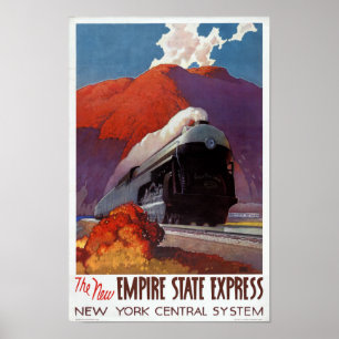 Empire State Express Vintage Poster wiederhergeste