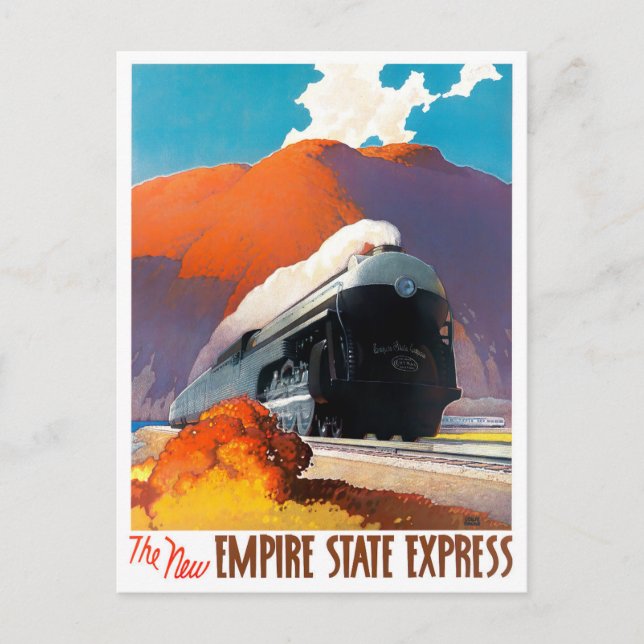 Empire State Express Vintage Reise Postkarte (Vorderseite)