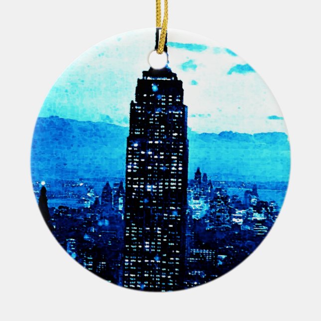 Empire State Gebäude Keramikornament (Vorne)