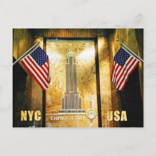 Empire State Gebäude, New York City Postkarte