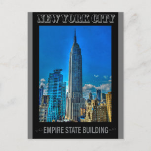 Empire State Gebäude New York City Vintag Postkarte