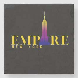 Empire State Gebäude-New York-Vibrant Gold Steinuntersetzer