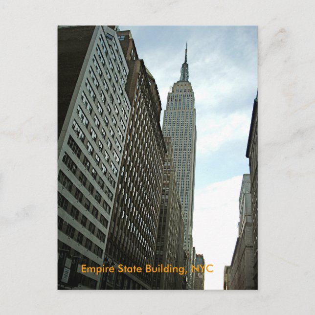 Empire State Gebäude, NYC Postkarte (Vorderseite)