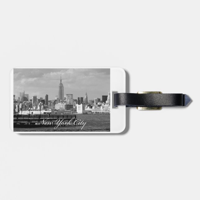 Empire State New York City Gepäckanhänger (Rückseite horizontal)