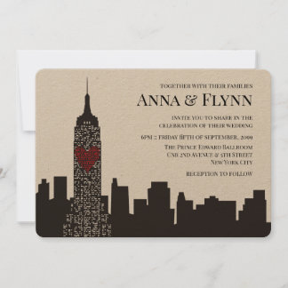 Empire State New York City Skyline Cityscape Party Einladung