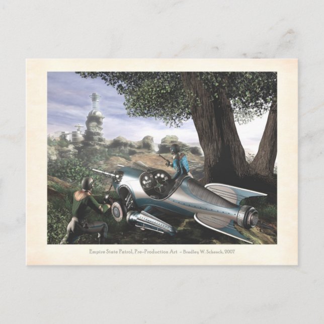 Empire State Patrol Concept Art Postcard Postkarte (Vorderseite)