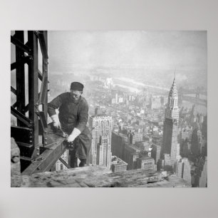Empire State Steelworker, 1936. Vintages Foto Poster