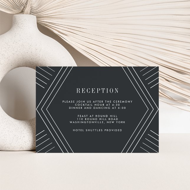Empire Wedding Reception Card | Holzkohle Einladung (Von Creator hochgeladen)