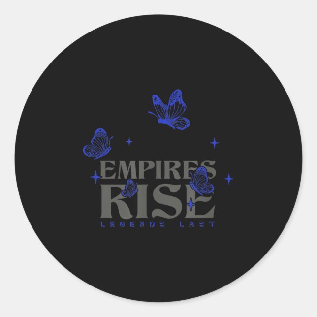 Empires Rise Legend Letzte Inspiration Butterfly Q Runder Aufkleber (Vorderseite)