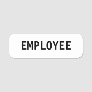 EMPLOYE bearbeitbarer Text Namensschild
