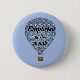 Employee Appreption Mosaic Hot Air Balloon Button