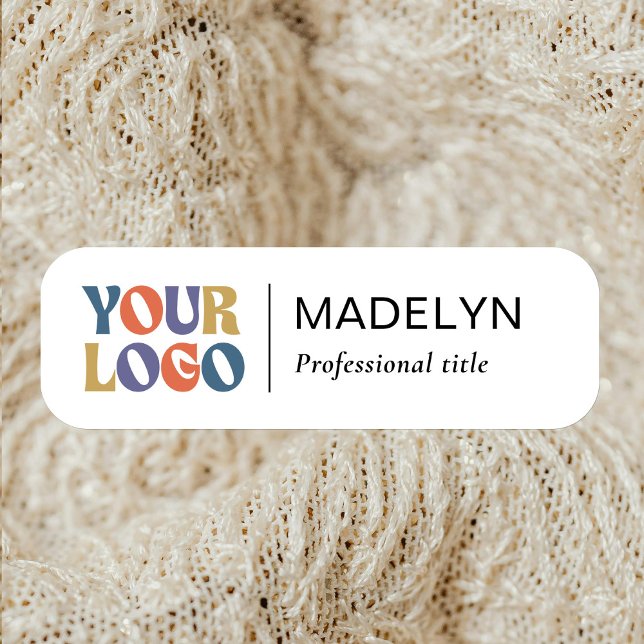 Employee Business Company Logo White Magnetic  Namensschild (Von Creator hochgeladen)