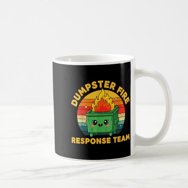 Employee Dumpster Fire Resnse Team Ugly Christmas  Kaffeetasse (Rechts)