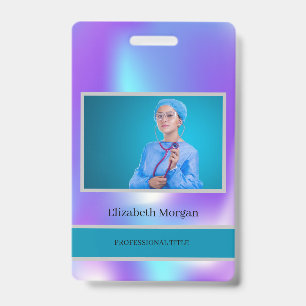 Employee Foto Trendy Holographic Ausweis