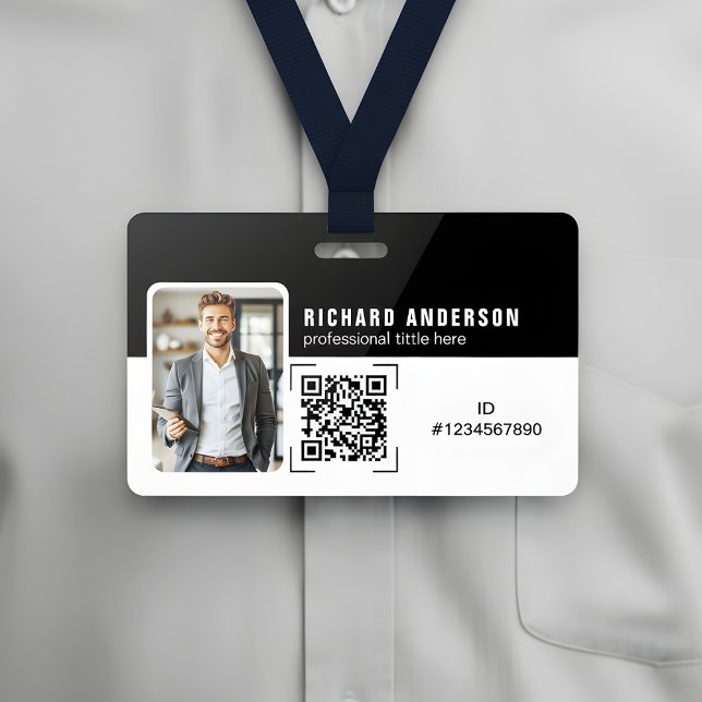 Employee ID Professional Corporate QR Code Badge Ausweis (Von Creator hochgeladen)
