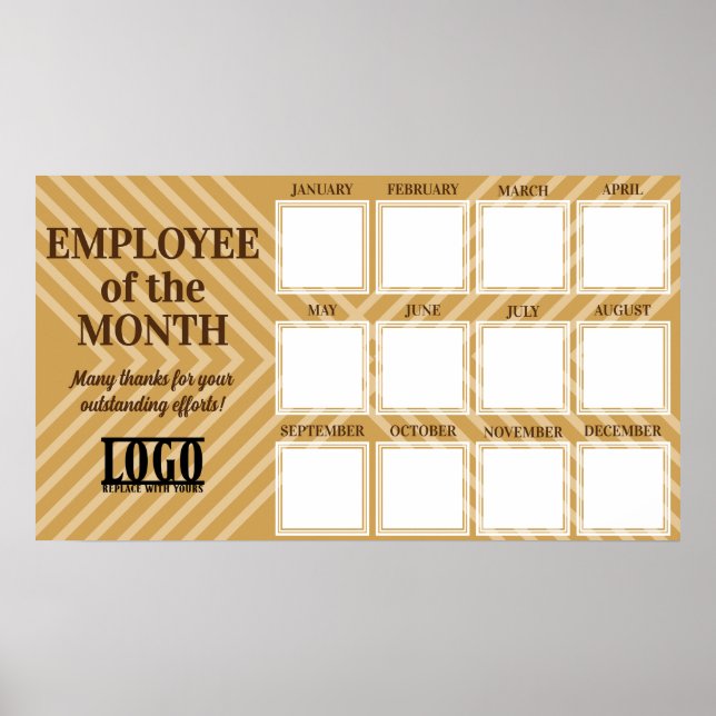 employee of the month 4x4 photo recognition displa poster (Vorne)