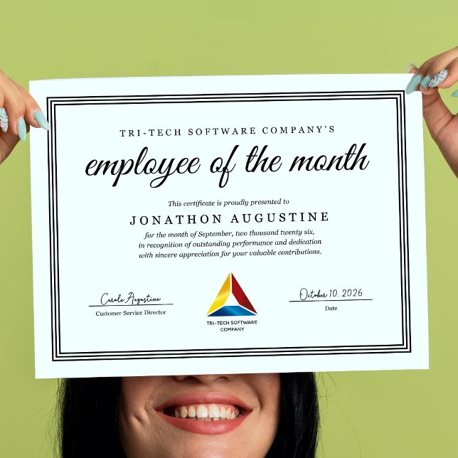 Employee of the Month Certificate Poster (Von Creator hochgeladen)