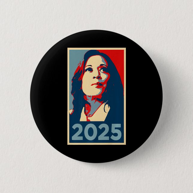 Empower 2025 Einweihung Kamala Harris Obama Post Button (Vorderseite)