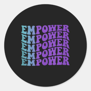 Empower, das Bewusstsein für psychische Gesundheit Runder Aufkleber
