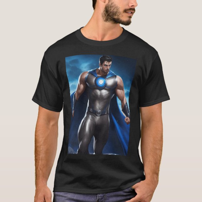 Empower your style: Superheld Tattoo T-Shirt für j (Vorderseite)
