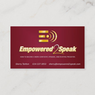 Empowered2Speak Visitenkarten Visitenkarte
