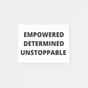 Empowered Determined Unstoppable Women Post-it Klebezettel