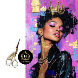 Empowered Feminist Queen Decoupage Seidenpapier