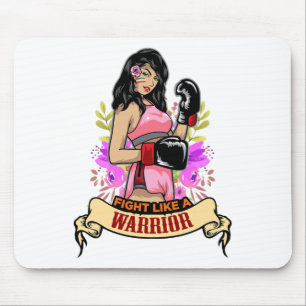 Empowered Latina Woman Boxing Kickboxing Girl I Mousepad