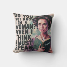 "Empowered Thoughts" Feminist Shakespeare Pillow