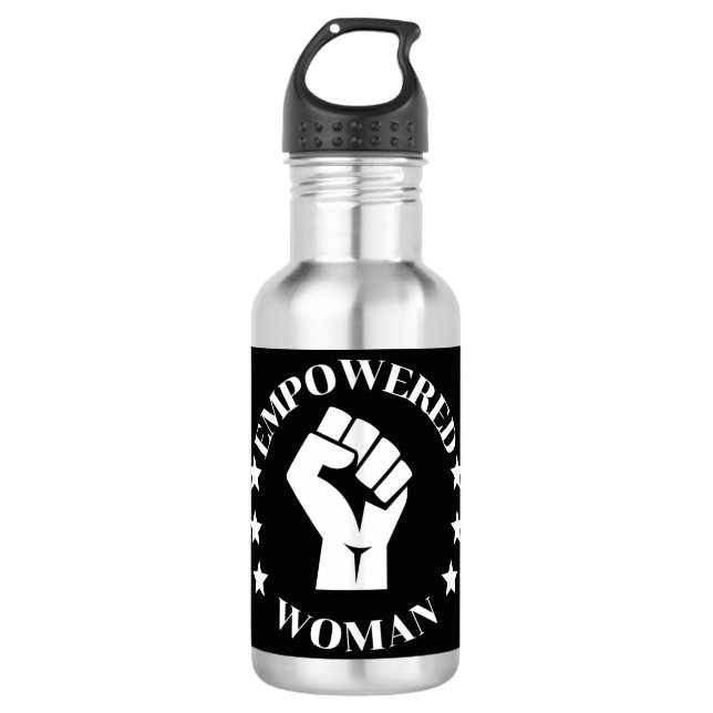 Empowered Woman Edelstahlflasche (Vorderseite)