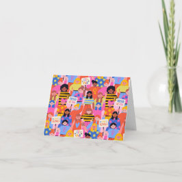 Empowered Women Blank Inside Card Dankeskarte