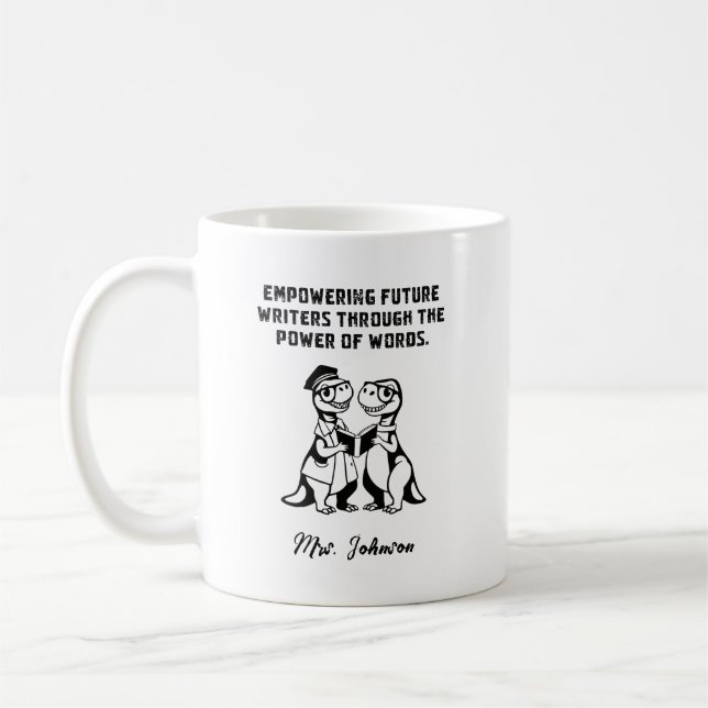 Empowering Future Writers Power of Words Design Kaffeetasse (Links)