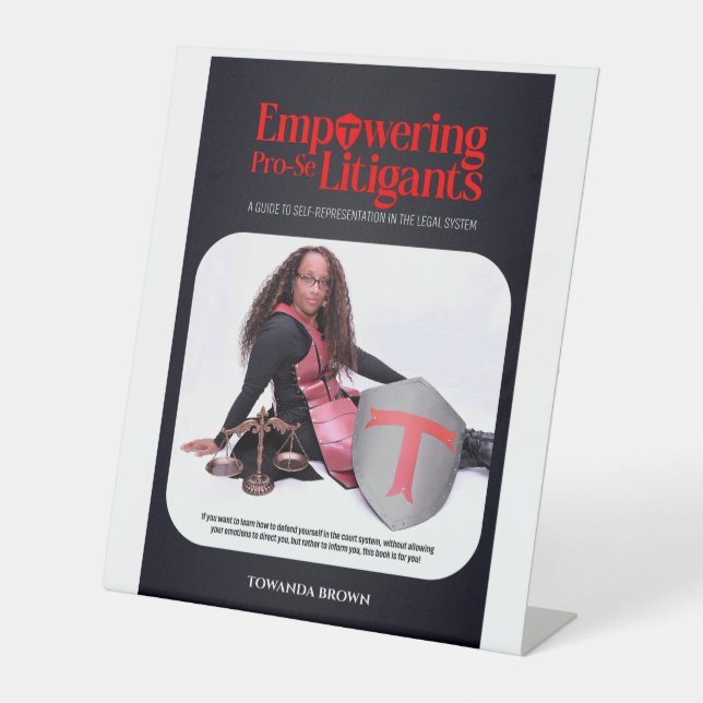 Empowering Pro-Se Litigants Banner Sockelschild (Vorderseite)