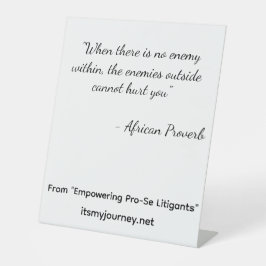 Empowering Pro-Se Pedastal Sockelschild