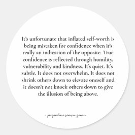 Empowering quote runder aufkleber